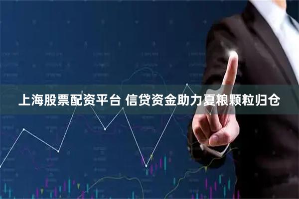 上海股票配资平台 信贷资金助力夏粮颗粒归仓